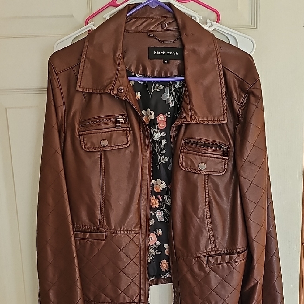 Black Rivet Women's Brown Quilted Jacket